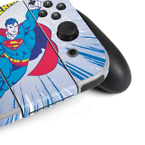 DC Comics Superman Vintage Action Pose Nintendo Switch OLED (2021) Skin